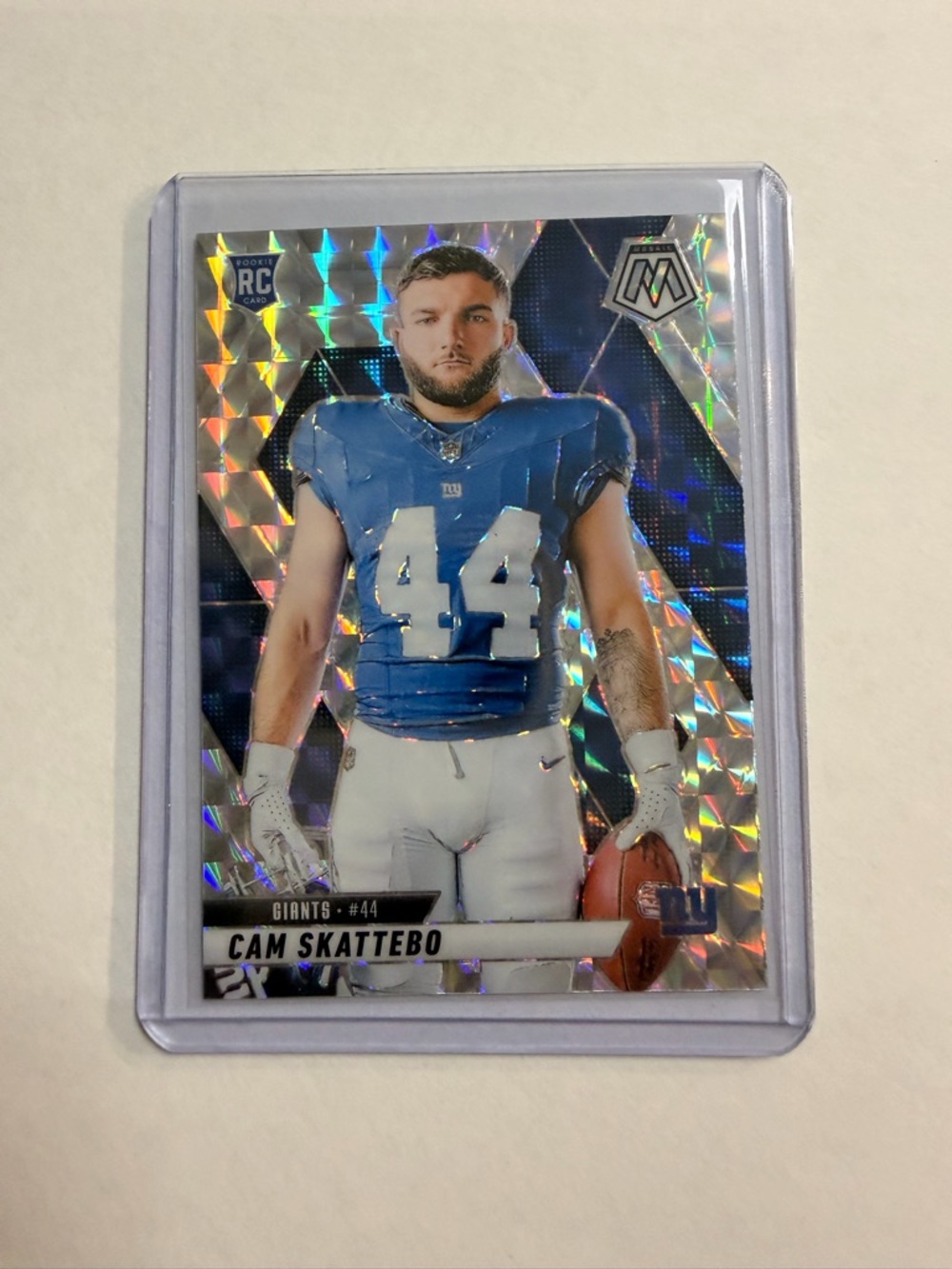 🔥Cam Skattebo Silver be Panini Football Card - Blue, Silver, Black